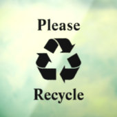 Recyclen u met het recyclingsymbool raamsticker (Vel 3)