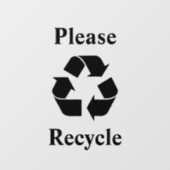 Recyclen u met het recyclingsymbool raamsticker (Vel)