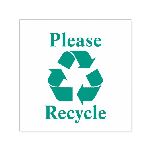 Recyclen u met het vierkant van het symbool Recycl Zelfinktende Stempel (Design)