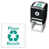 Recyclen u met het vierkant van het symbool Recycl Zelfinktende Stempel (In situ)
