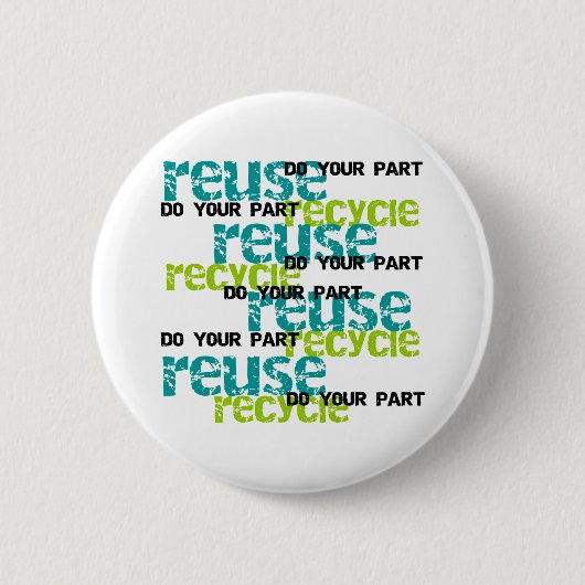 Recyclen u uw deel ronde button 5,7 cm (Voorkant)