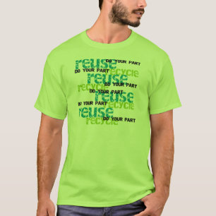 Recyclen u uw deel t-shirt