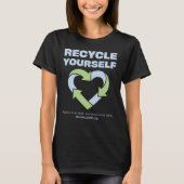 RECYCLEN U ZELF — VROUWEN (ZWART) T-SHIRT (Voorkant)