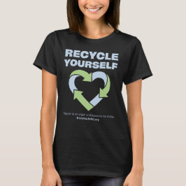 RECYCLEN U ZELF — VROUWEN (ZWART) T-SHIRT