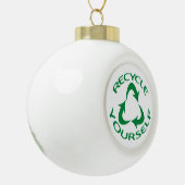 Recyclen uzelf keramische bal ornament (Links)