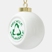 Recyclen uzelf keramische bal ornament (Rechts)