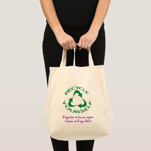 Recyclen uzelf tote bag (Voorkant (product))
