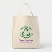 Recyclen uzelf tote bag (Voorkant)