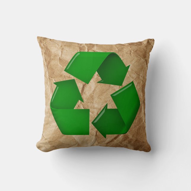 Recyclen - Verrukt papier Kussen (Voorkant)