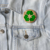 Recyclen - Verrukt papier Ronde Button 5,7 Cm (In situ)