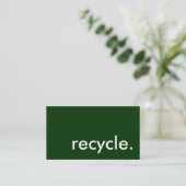 recyclen. visitekaartje (Staand voorkant)