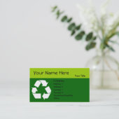 Recyclen visitekaartje met Uw Informatie (Staand voorkant)