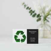 Recyclen Visitekaartjes (Staand voorkant)