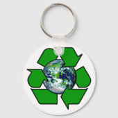 Recyclen voor Planet Earth Sleutelhanger (Voorkant)