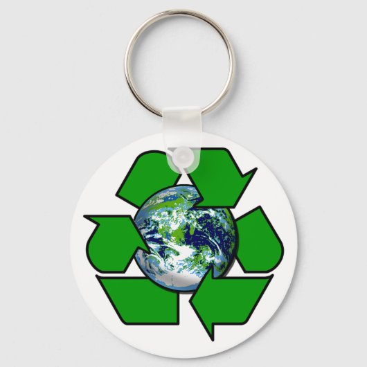 Recyclen voor Planet Earth Sleutelhanger (Voorkant)