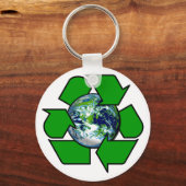 Recyclen voor Planet Earth Sleutelhanger (Voorkant)