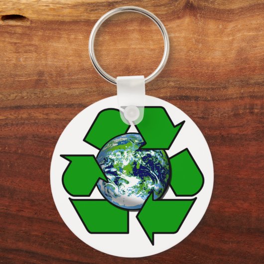 Recyclen voor Planet Earth Sleutelhanger (Voorkant)