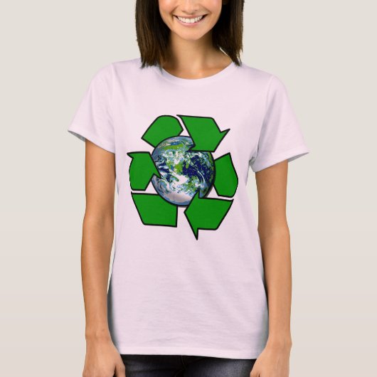 Recyclen voor Planet Earth T-shirt (Voorkant)