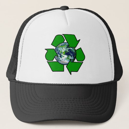 Recyclen voor Planet Earth Trucker Pet (Voorkant)
