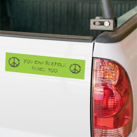Recyclen vrede, Bumpersticker (Op Truck)