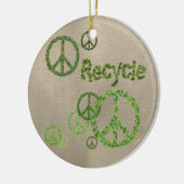 Recyclen Vredesgebarentaal Keramisch Ornament (Links)