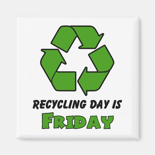 Recyclen vrijdag magneet (Voorkant)
