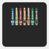 Recyclen vuilnis vierkante sticker (Voorkant)