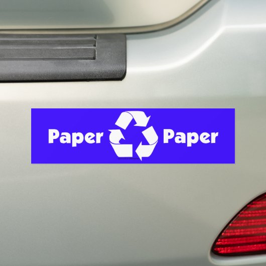 Recyclen vuilnislabels voor papier met het recycle bumpersticker (Op auto)