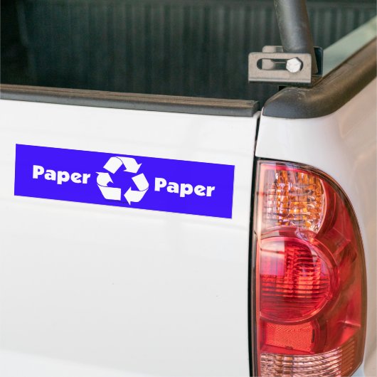 Recyclen vuilnislabels voor papier met het recycle bumpersticker (Op Truck)