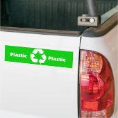 Recyclen vuilnisopschriften voor plastic en recycl bumpersticker (Op Truck)