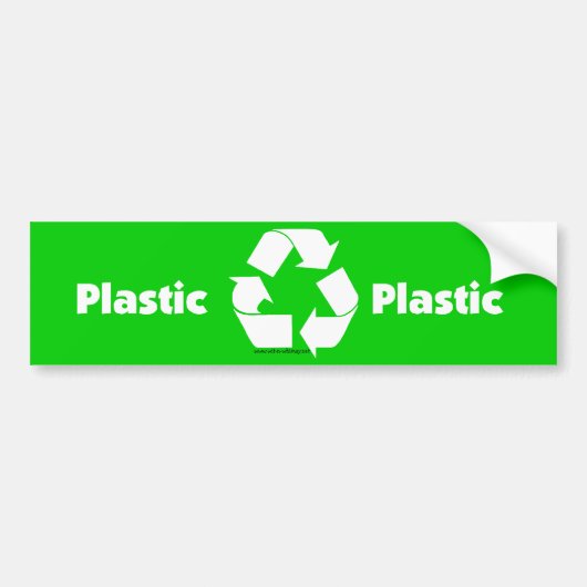 Recyclen vuilnisopschriften voor plastic en recycl bumpersticker (Voorkant)