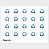 Recyclen water ronde sticker (Vel)