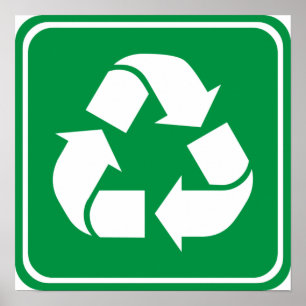 Recyclen wegmarkering poster
