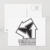 recyclen witte neerslag in wit briefkaart (Voorkant / Achterkant)