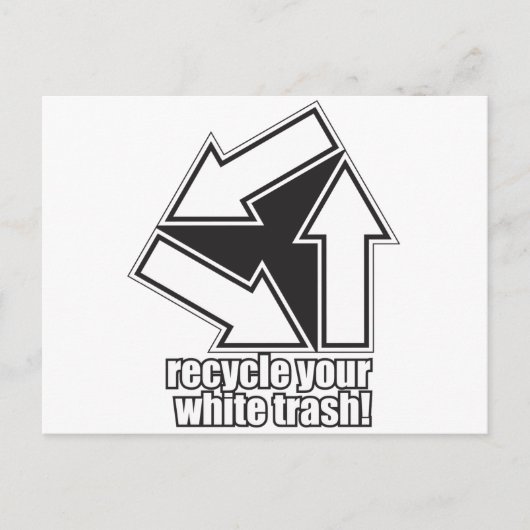 recyclen witte neerslag in wit briefkaart (Voorkant)