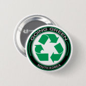 Recyclen Zuid-Korea Ronde Button 5,7 Cm (Voorkant /achterkant)