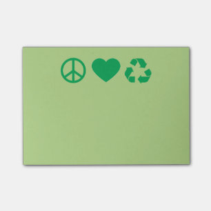 Recyclene de Liefde van de vrede Post-it® Notes