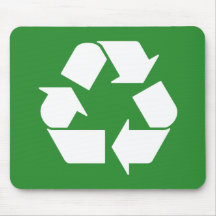 Recyclesymbool op groen