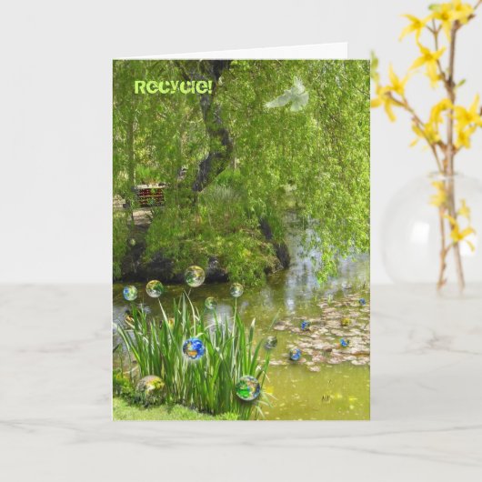 Recycling Aarde! Kaart (Gele Bloem)