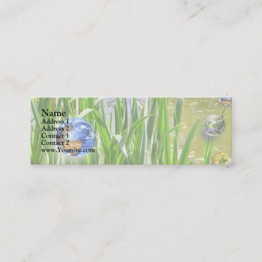 Recycling Aarde Mini Visitekaartje (Voorkant)