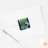 Recycling afval 2 jaar oud vuilnis tweedehands vierkante sticker (Envelop)