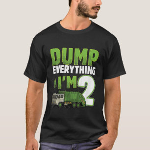 Recycling Afval 2 Jaar Oude Vuilniswagen 2e Geboor T-shirt