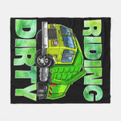 Recycling afval vuilnis T Kinder Mannen Riding Fleece Deken (Voorkant (Horizontaal))