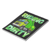 Recycling afval vuilnis T Kinder Mannen Riding Notitieblok (Linkerzijde)