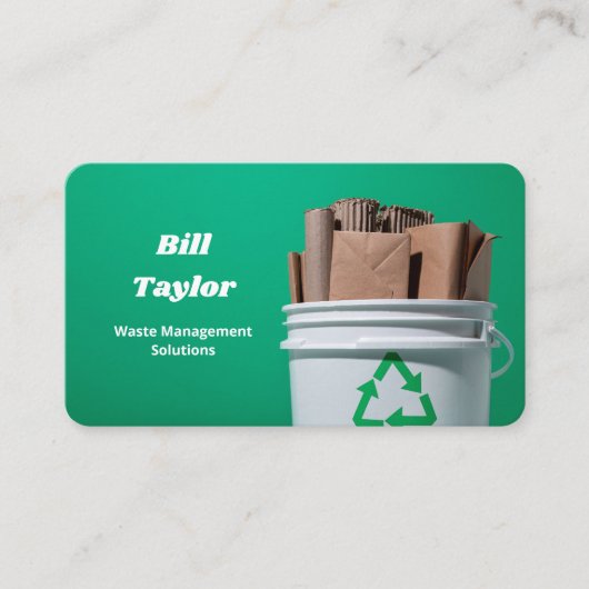 Recycling afvalbeheer visitekaartje (Voorkant)