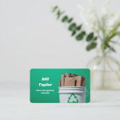 Recycling afvalbeheer visitekaartje (Staand voorkant)
