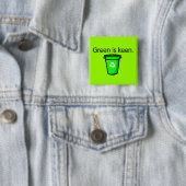 Recycling Awareness Button | Pin (In situ)