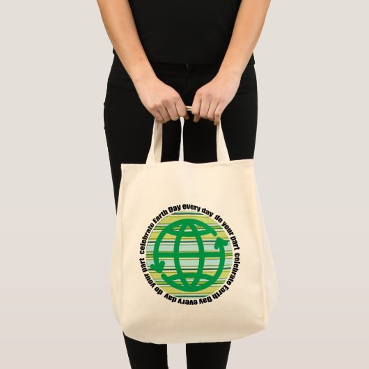 Recycling Awareness Reused Grocery Canvas tas (Voorkant (product))