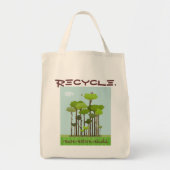 Recycling Awareness Reused Grocery Canvas tas (Voorkant)