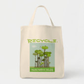 Recycling Awareness Reused Grocery Canvas tas (Voorkant)